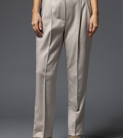 Powder cashmere trousers