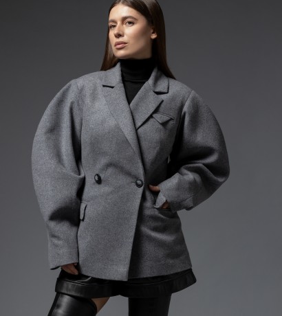 Banana sleeves gray blazer