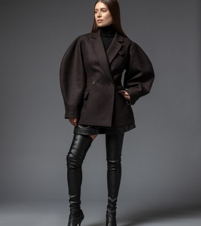 Banana sleeves gray blazer