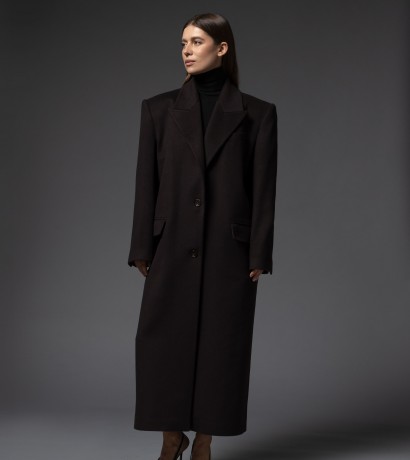 Brown cashmere coat