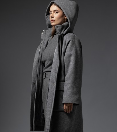 Cashmere classic parka coat
