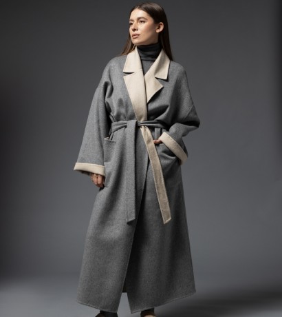 Cashmere double-faced coat