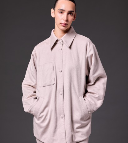 Light beige cashemere shirt