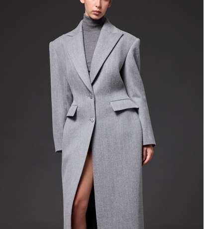 Gray wool coat