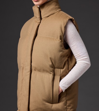Cashmere down vest