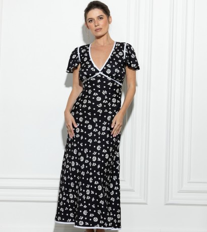 Wing detailed midi dress