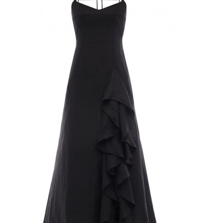 Ruffle trim maxi sundress