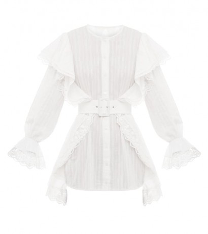 Embroidered lace cotton dress