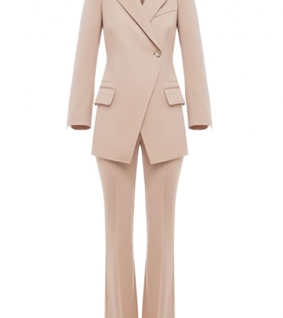 Two-piece suit (jacket+flared trousers)