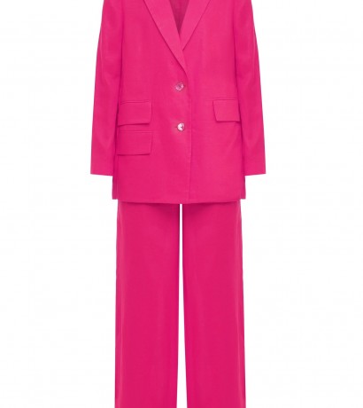 Костюм (жакет оверсайз и брюки палаццо) фуксия