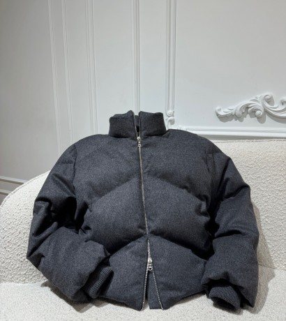 Gray down jacket