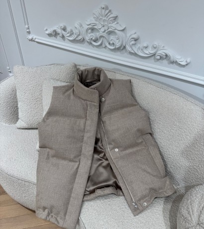 Beige down vest