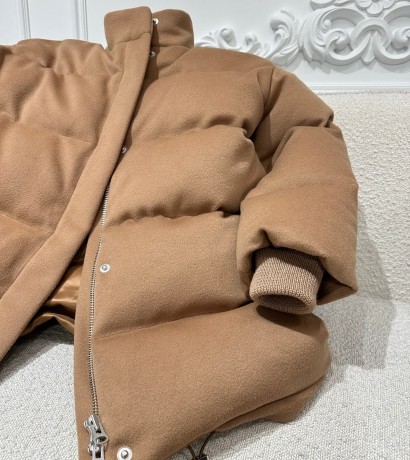 Long wool down jacket